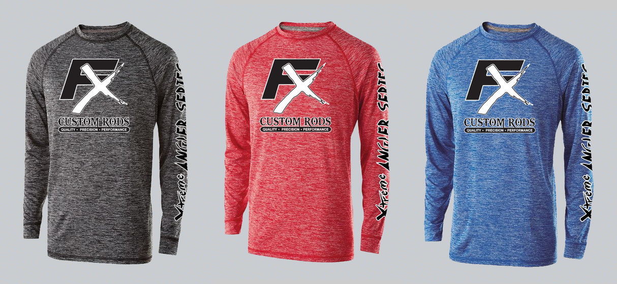 Premium Electrify 2.0 Long Sleeve Performance Heathered Shirts-Fx Custom Rods