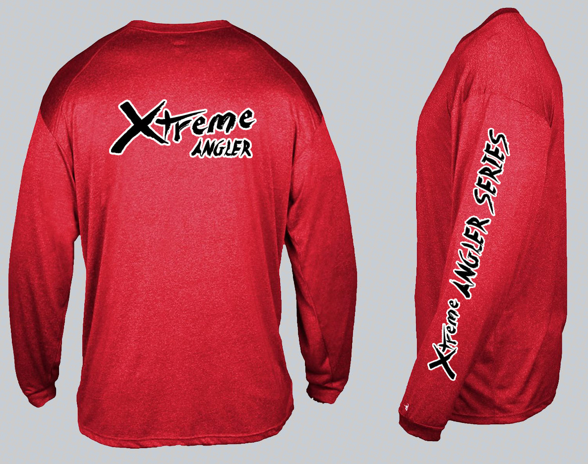 Premium Badger Long Sleeve Performance Heathered Shirts-Fx Custom Rods