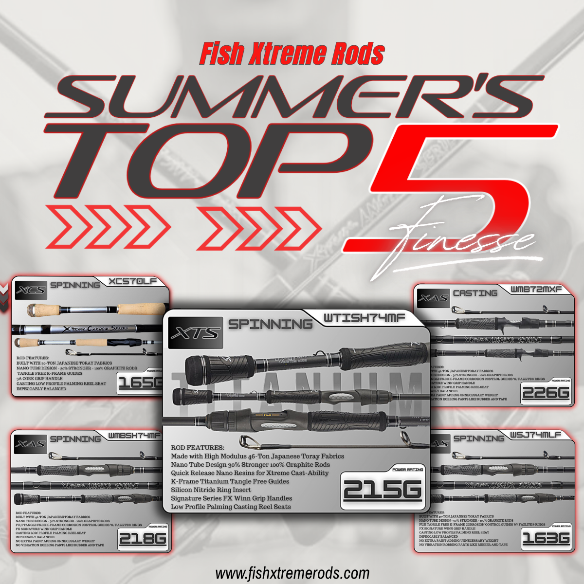 Summer's Top 5 Finesse Rods
