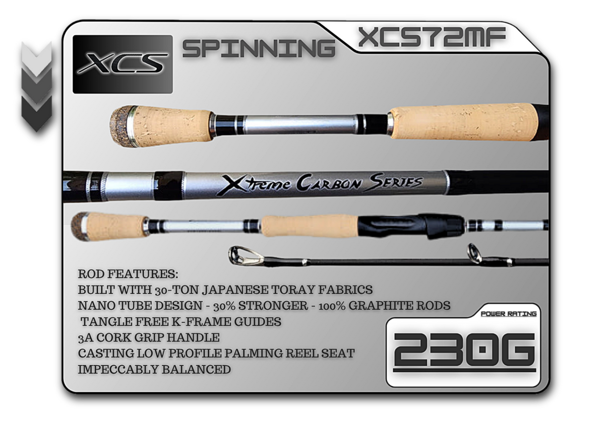 XCS72MF (230g) 7'2" Medium Fast Spinning